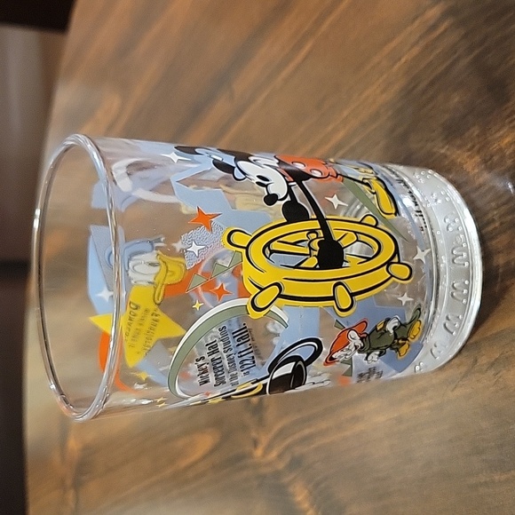 McDonalds 100 Years of Disney Magic Glass Cup Collectible Vintage Mickey Donald - Picture 7 of 10